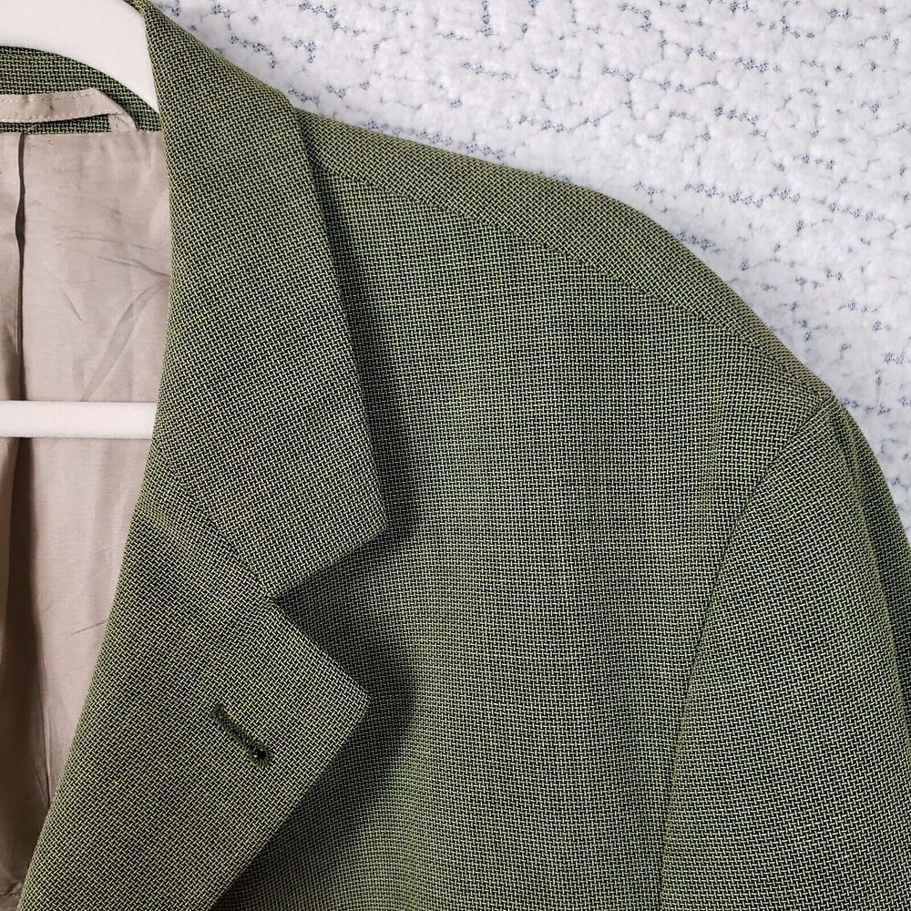 Harry Rosen Hugo Boss Men's Blazer 48R Wool Green Jacket Italy Luxe-on-Luxe - Picture 4 of 12